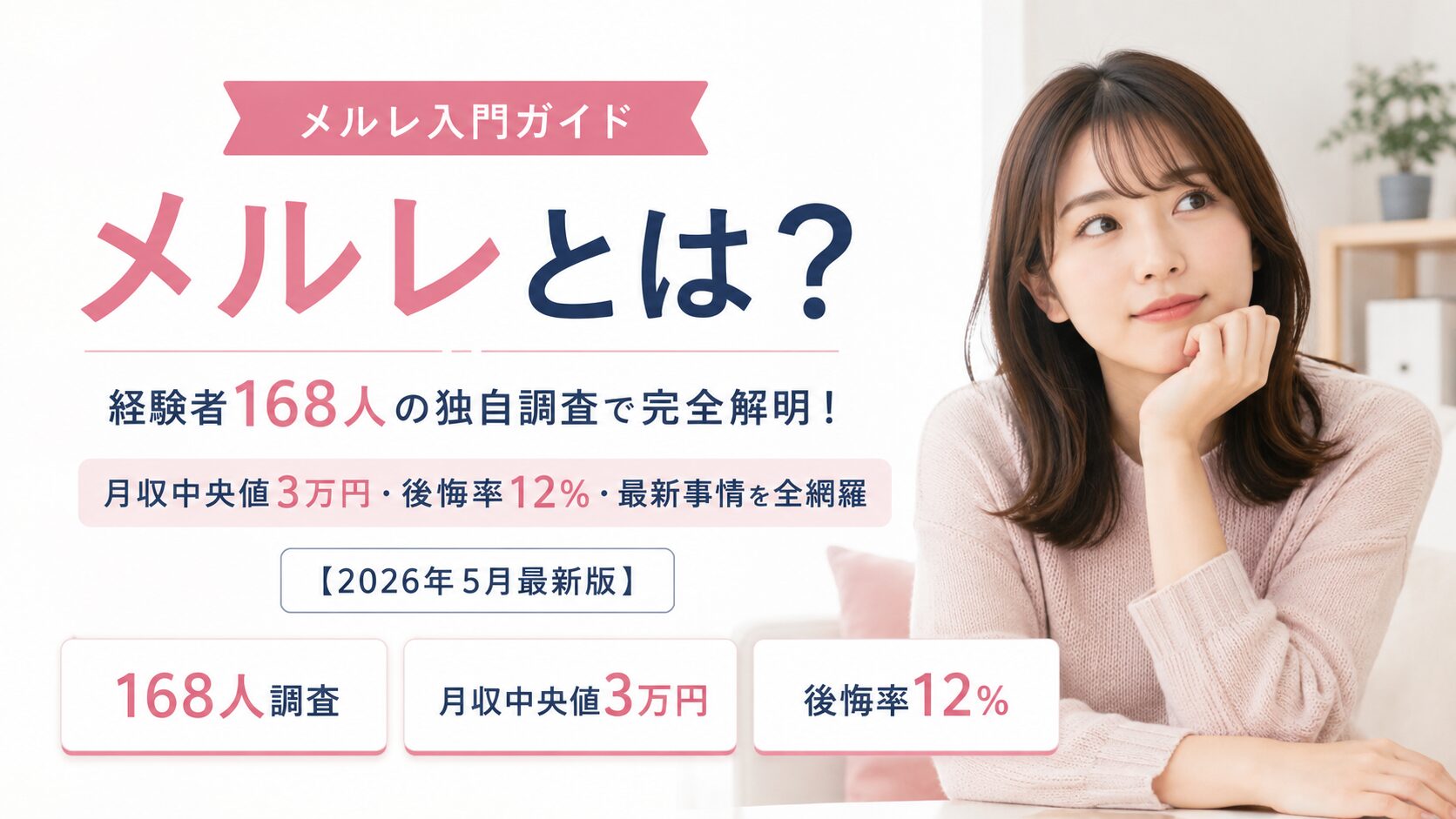 メルレとは？経験者168人の独自調査で完全解明！月収中央値3万円・後悔率12%・最新事情を全網羅【2026年5月最新版】